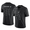 H.Texans #51 Will Anderson Jr. Player Black Reflective Limited Game BALCE Stitched Jerseys