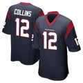 H.Texans #12 Nico Collins Player Navy Home Game BALCE Stitched Jerseys