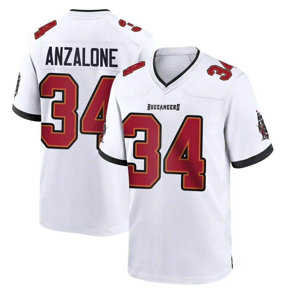 TB.Buccaneers #34 Alex Anzalone Player White Home Game BALCE Stitched Jerseys