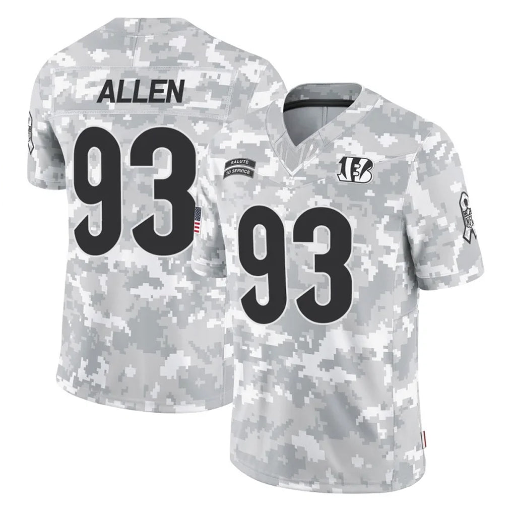 C.Bengals #93 Jonathan Allen Player Arctic Camo Salute to Service Limited BALCE Stitched Jerseys