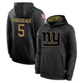 NY.Giants #5 Kayvon Thibodeaux Player Black Salute to Service Hoodies Limited Game BALCE Stitched Jerseys