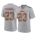KC.Chiefs #23 Drue Tranquill Player Gray Atmosphere Fashion Game BALCE Stitched Jerseys