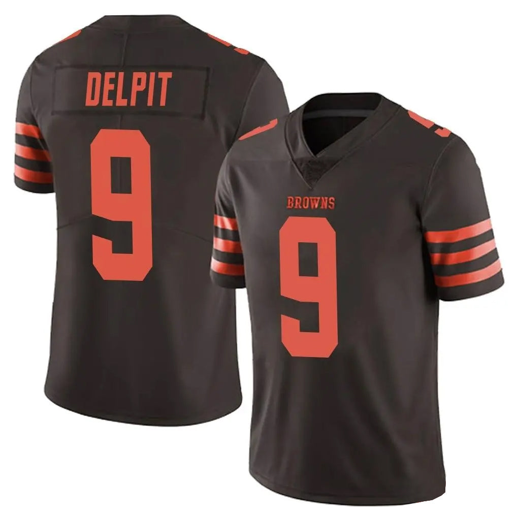 C.Browns #9 Grant Delpit Player Browns Color Rush Limited Home Game BALCE Stitched Jerseys