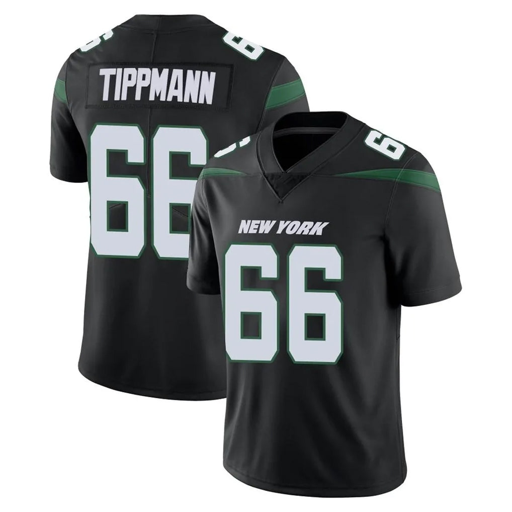 NY.Jets #66 Joe Tippmann Player Stealth Black Limited Vapor Home Game BALCE Stitched Jerseys