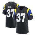 LA.Rams #37 Quentin Lake Player Black Midnight Rivalries Collection Home Game BALCE Stitched Jerseys