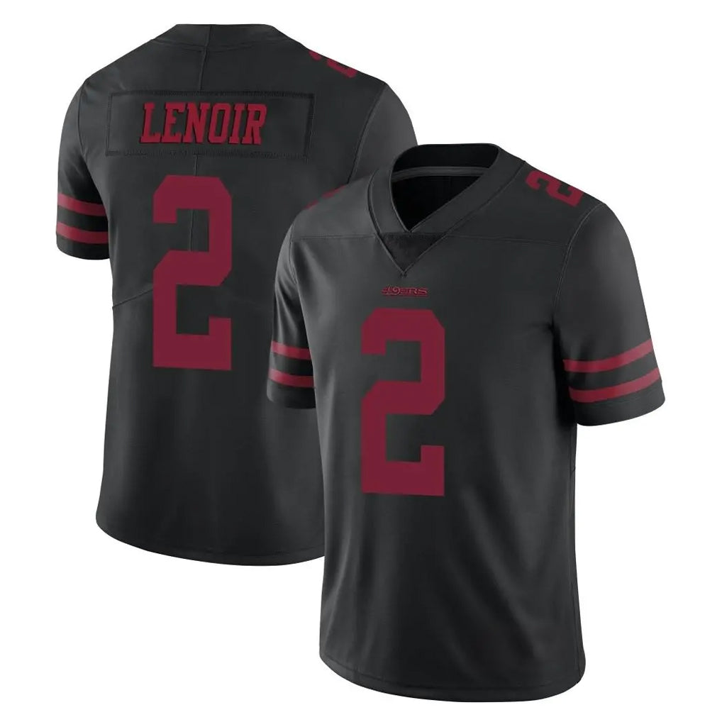 SF.49ers #2 Deommodore Lenoir Player Black Alternate Limited Vapor Untouchable Home Game BALCE Stitched Jerseys