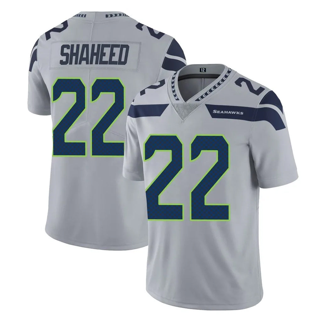 S.Seahawks #22 Rashid Shaheed Player Gray Limited Vapor Untouchable Home Game BALCE Stitched Jerseys