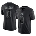 GB.Packers #0 Matthew Golden Player Black Reflective Limited Home Game BALCE Stitched Jerseys