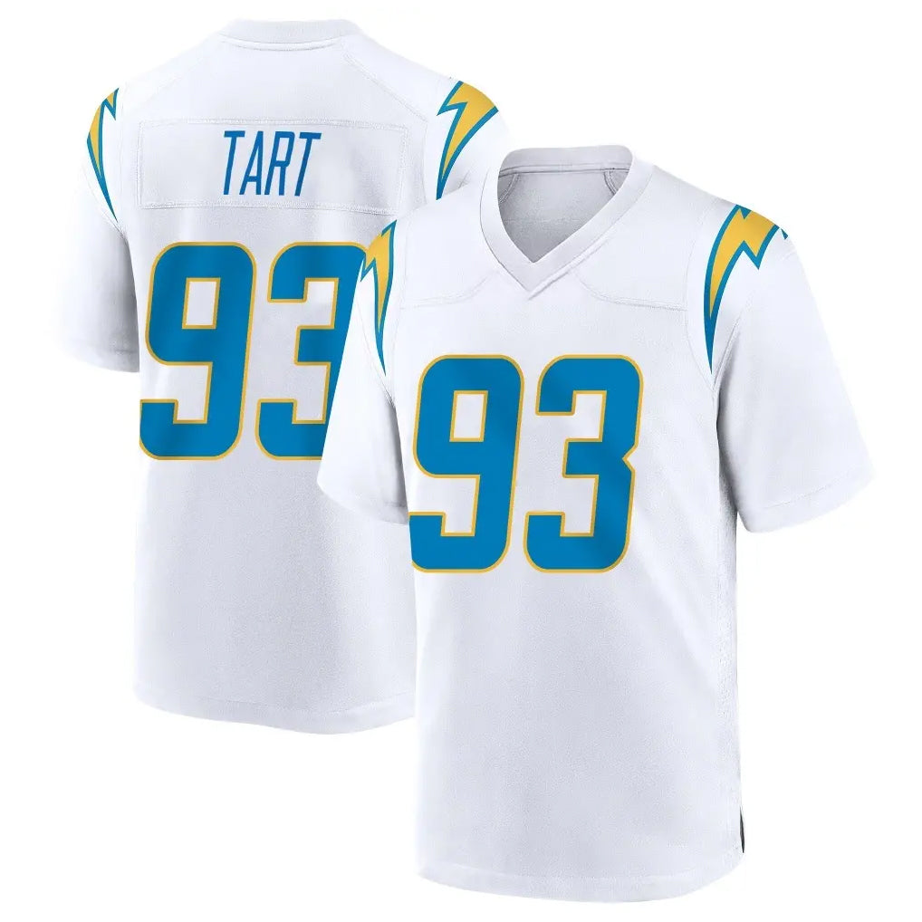 LA.Chargers #93 Teair Tart Player White Home Game BALCE Stitched Jerseys