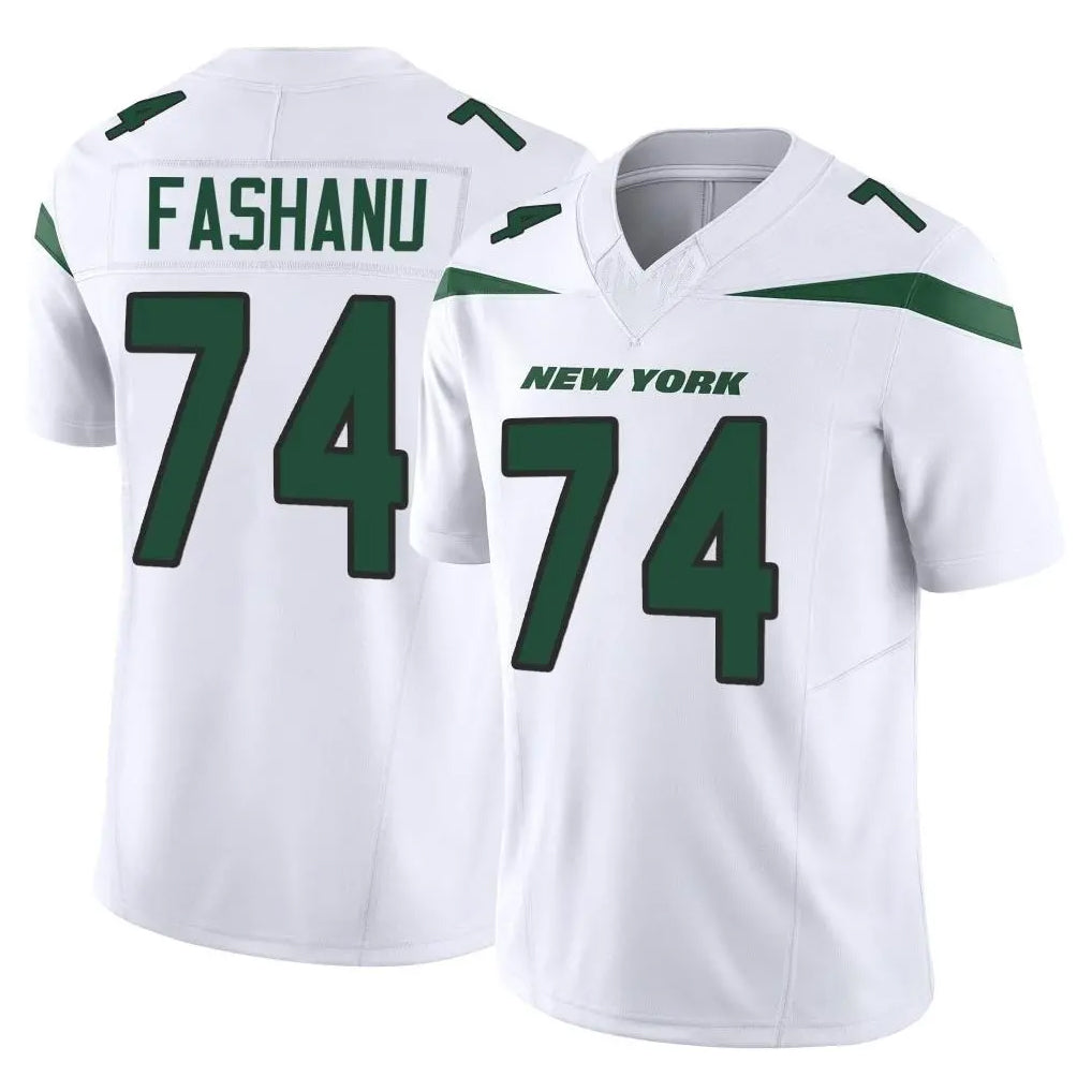 NY.Jets #74 Olu Fashanu Player White Limited Vapor F.U.S.E. Home Game BALCE Stitched Jerseys