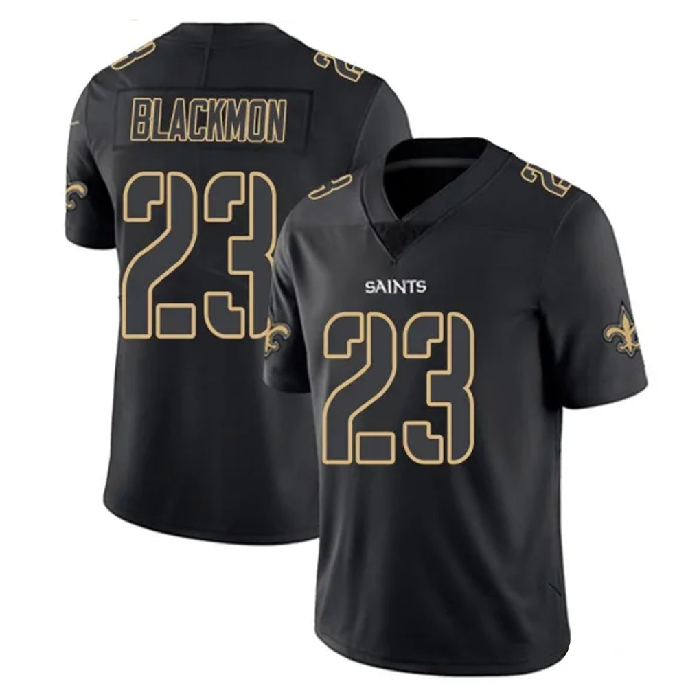 NO.Saints #23 Julian Blackmon Player Black Impact Limited Home Game BALCE Stitched Jerseys