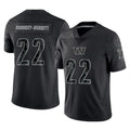 W.Commanders #22 Jacory Croskey-Merritt Player Black Limited Reflective Home Game BALCE Stitched Jerseys