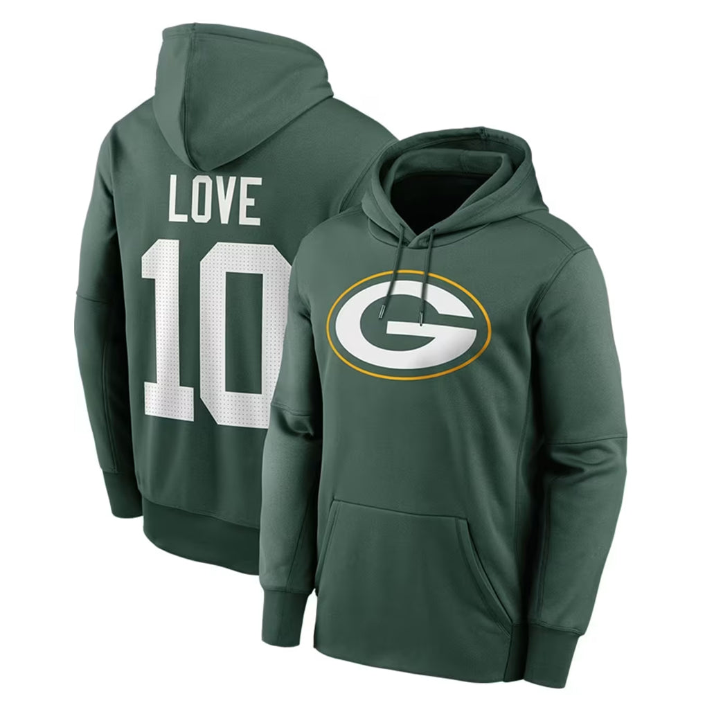 GB.Packers #10 Jordan Love Player Green Pullover Hoodies Limited BALCE Stitched Jerseys