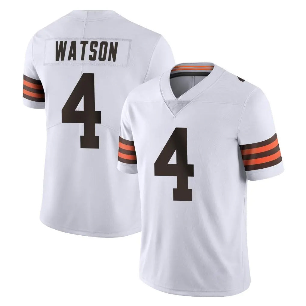 C.Browns #4 Deshaun Watson Player White Vapor Untouchable Limited Home Game BALCE Stitched Jerseys