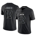 S.Seahawks #13 Ernest Jones IV Player Black Limited Reflective Home Game BALCE Stitched Jerseys