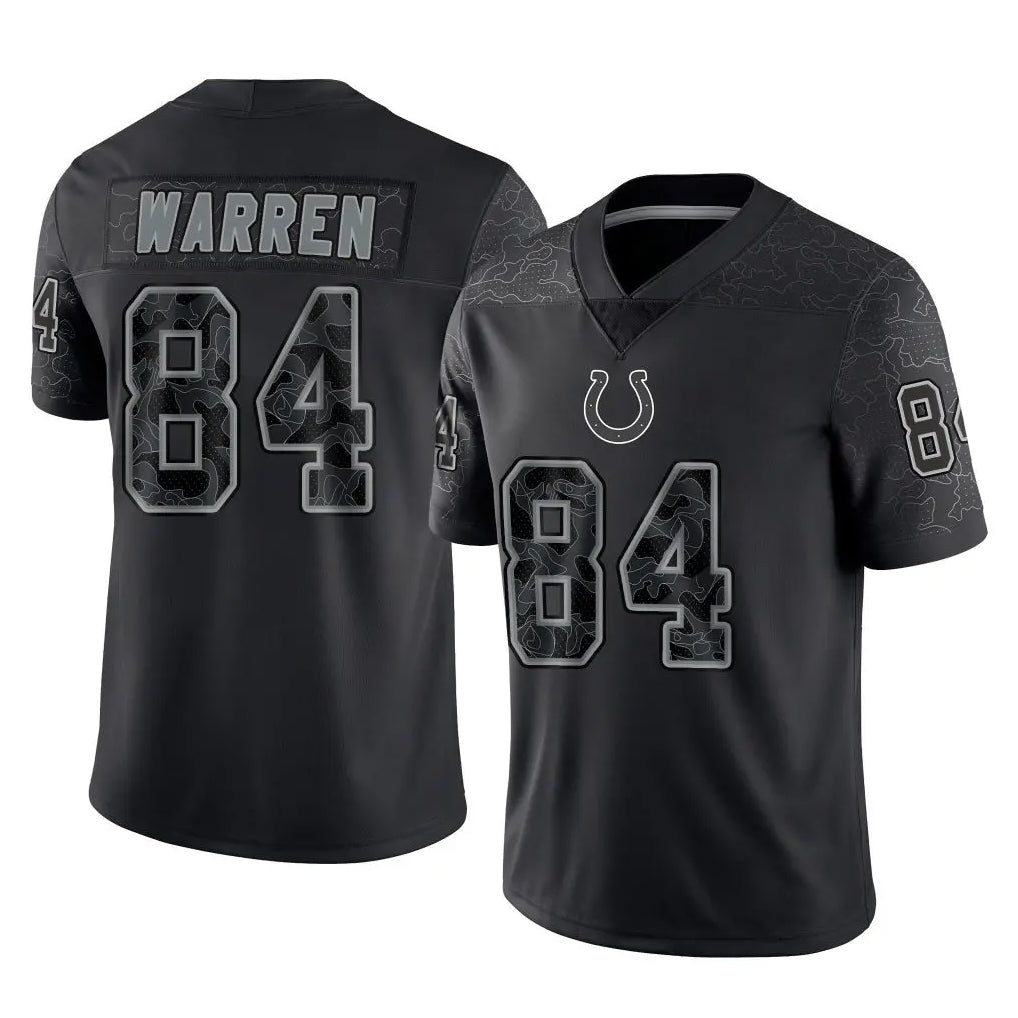 IN.Colts #84 Tyler Warren Player Black Reflective Limited Game BALCE Stitched Jerseys