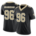 NO.Saints #96 Carl Granderson Player Black Limited Vapor F.U.S.E. Home Game BALCE Stitched Jerseys