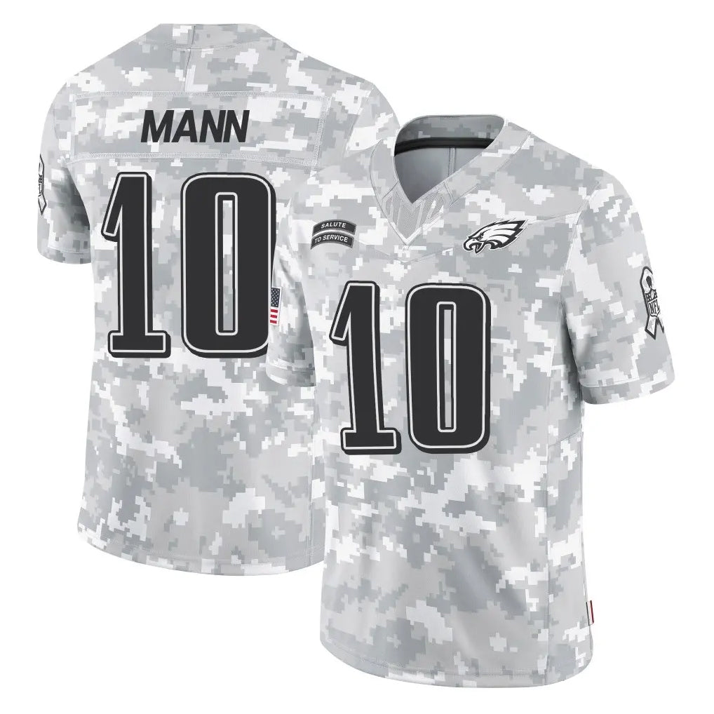 P.Eagles #10 Braden Mann Player Arctic Camo Salute to Service Limited Game BALCE Stitched Jerseys