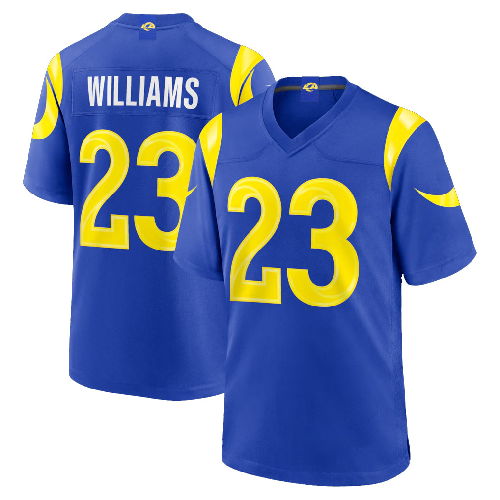 LA.Rams #23 Kyren Williams Player Royal Limited Home Game BALCE Stitched Jerseys