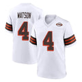 C.Browns #4 Deshaun Watson Player White Alternate Home Game BALCE Stitched Jerseys