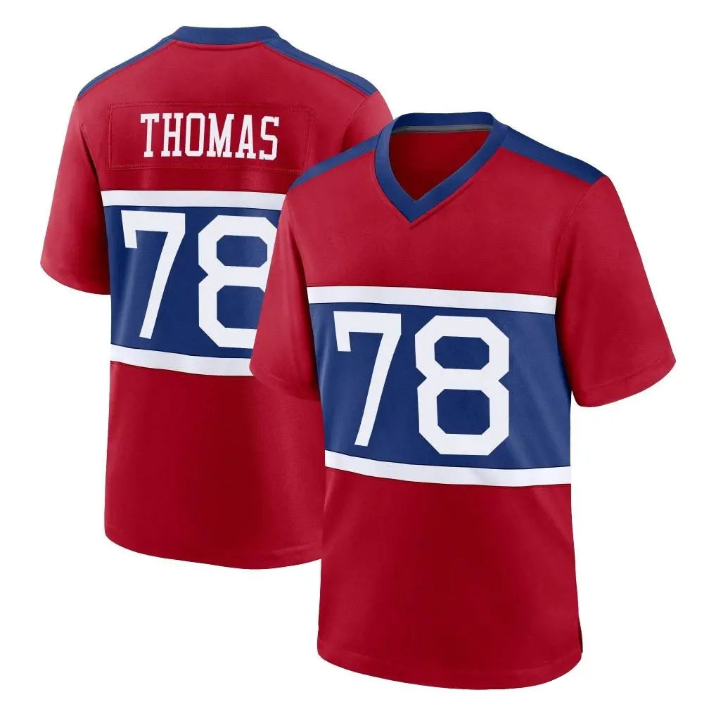 NY.Giants #78 Andrew Thomas Player Red Century Home Game BALCE Stitched Jerseys