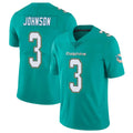M.Dolphins #3 Chris Johnson Player Aqua Limited Vapor Untouchable Home Game BALCE Stitched Jerseys
