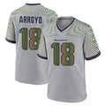 S.Seahawks #18 Elijah Arroyo Player Grey 2025 Rivalries Collection Home Game BALCE Stitched Jerseys