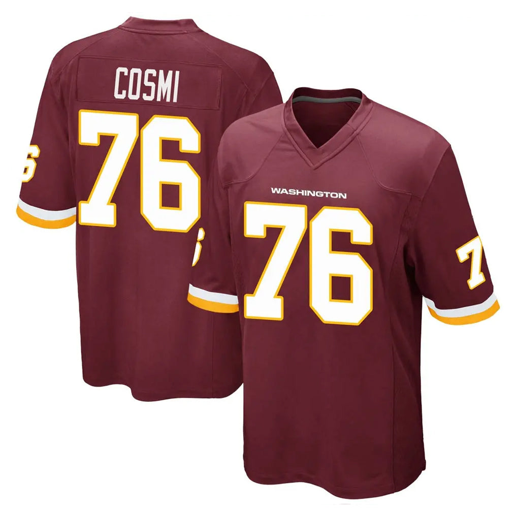 W.Commanders #76 Sam Cosmi Player Burgundy Team Color Home Game BALCE Stitched Jerseys