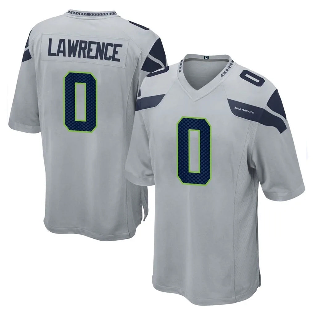 S.Seahawks #0 DeMarcus Lawrence Player Gray Home Game BALCE Stitched Jerseys
