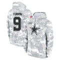 D.Cowboys #9 KaVontae Turpin Player Arctic Camo Salute to Service Hoodies Limited Game BALCE Stitched Jerseys