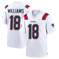 NE.Patriots #18 Kyle Williams Player White Home Game BALCE Stitched Jerseys