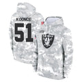 LV.Raiders #51 Malcolm Koonce Player Arctic Camo Salute to Service Hoodies Limited Game BALCE Stitched Jerseys