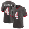 TB.Buccaneers #4 Chase McLaughlin Player Pewter Alternate Home Game BALCE Stitched Jerseys