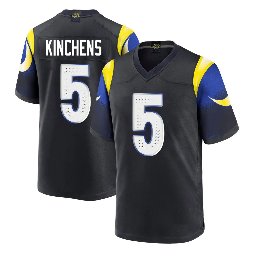 LA.Rams #5 Kamren Kinchens Player Black Midnight Rivalries Collection Home Game BALCE Stitched Jerseys