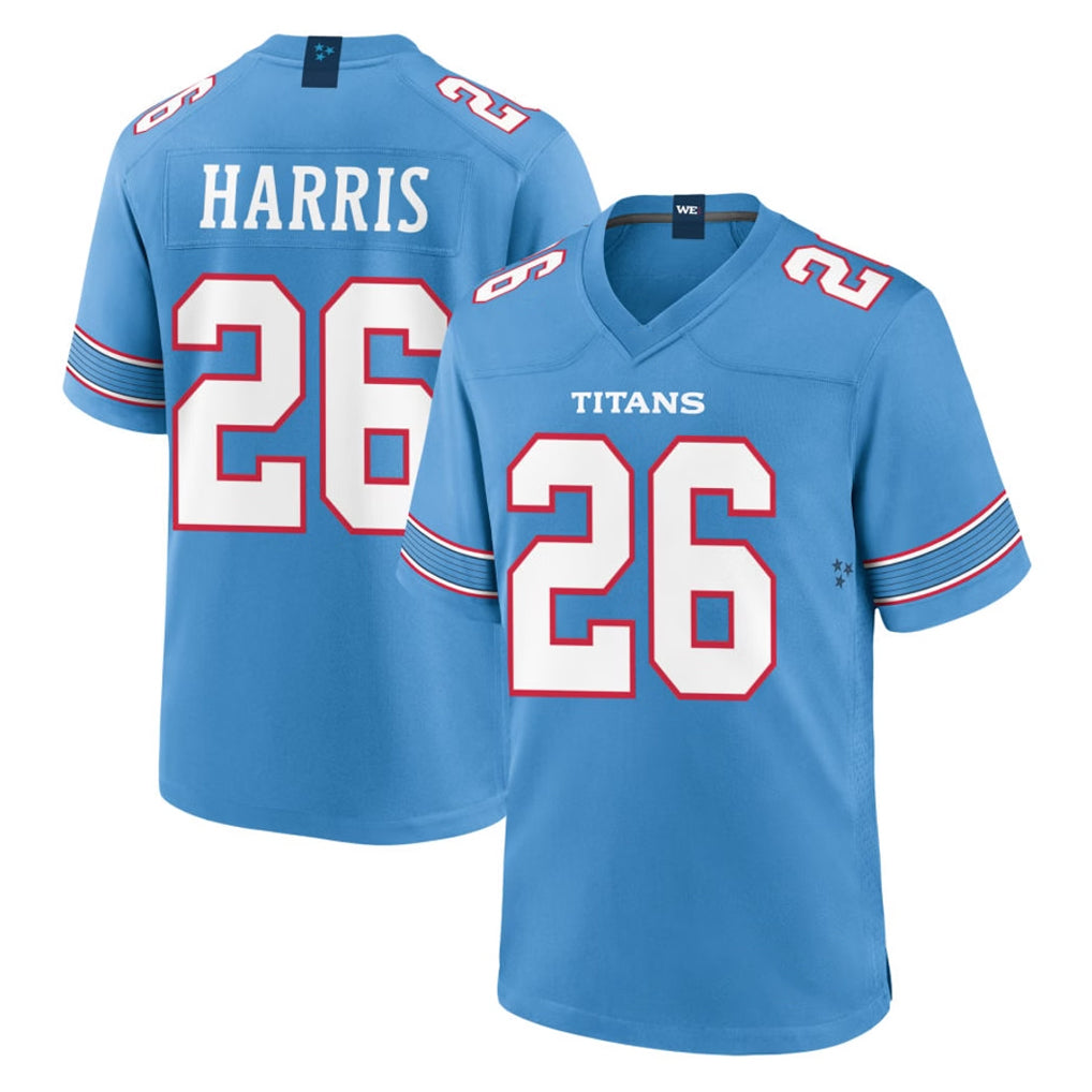 T.Titans #26 Marcus Harris Player Light Blue 2026 Game Home BALCE Stitched Jerseys