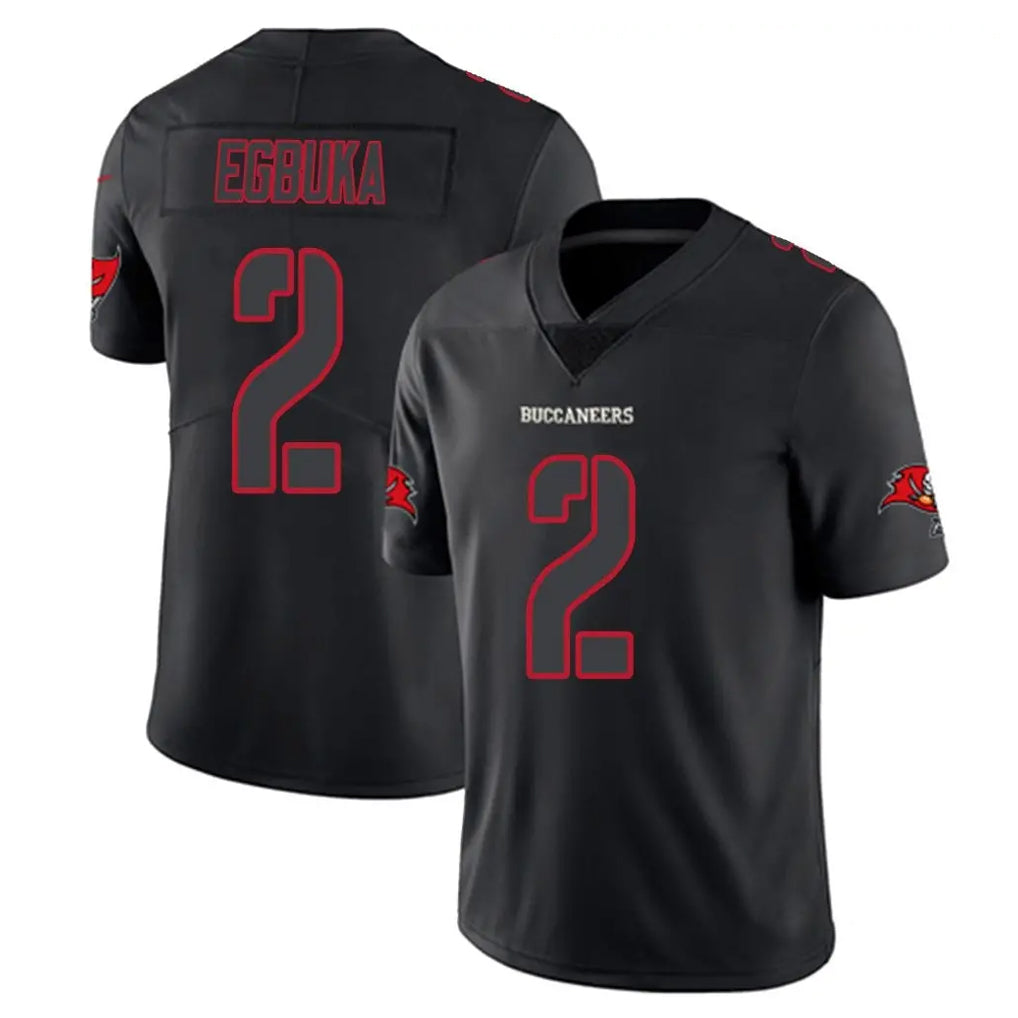 TB.Buccaneers #2 Emeka Egbuka Player Black Impact Limited Home Game BALCE Stitched Jerseys
