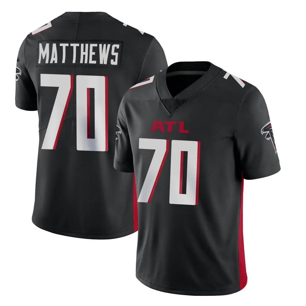 A.Falcons #70 Jake Matthews Player Black Vapor Untouchable Limited Home Game BALCE Stitched Jerseys