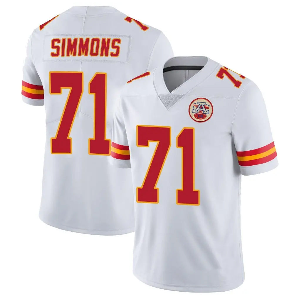 KC.Chiefs #71 Josh Simmons Player White Limited Vapor Untouchable Home Game BALCE Stitched Jerseys