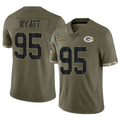 GB.Packers #95 Devonte Wyatt Player Olive Salute To Service Limited BALCE Stitched Jerseys