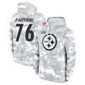 P.Steelers #76 Troy Fautanu Player Arctic Camo Limited Salute to Service Pullover Hoodies Game BALCE Stitched Jerseys