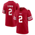 SF.49ers #2 Deommodore Lenoir Player Red Game Home BALCE Stitched Jerseys