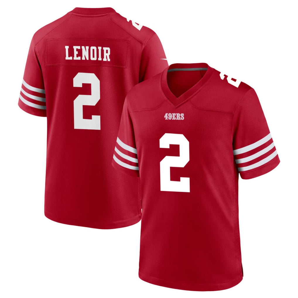 SF.49ers #2 Deommodore Lenoir Player Red Game Home BALCE Stitched Jerseys