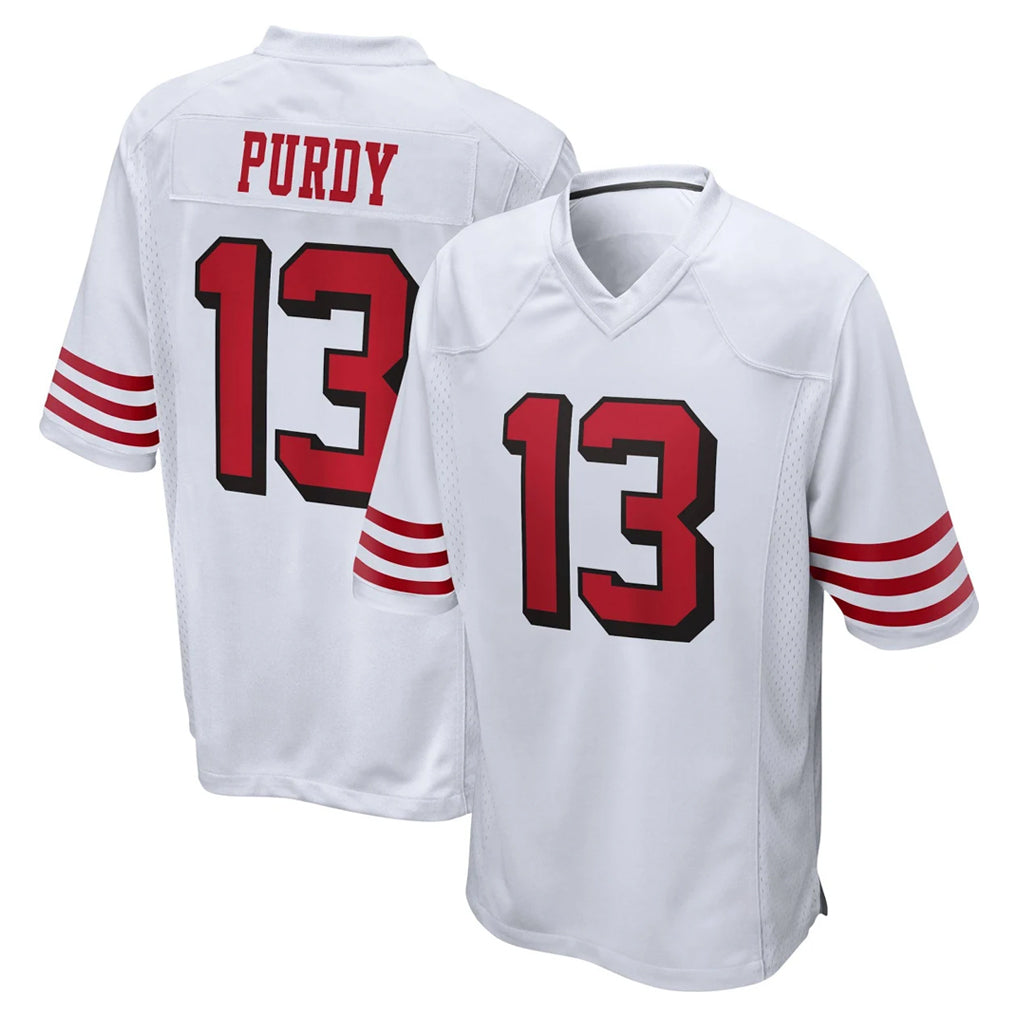 SF.49ers #13 Brock Purdy Player White Limited Alternate Home Game BALCE Stitched Jerseys