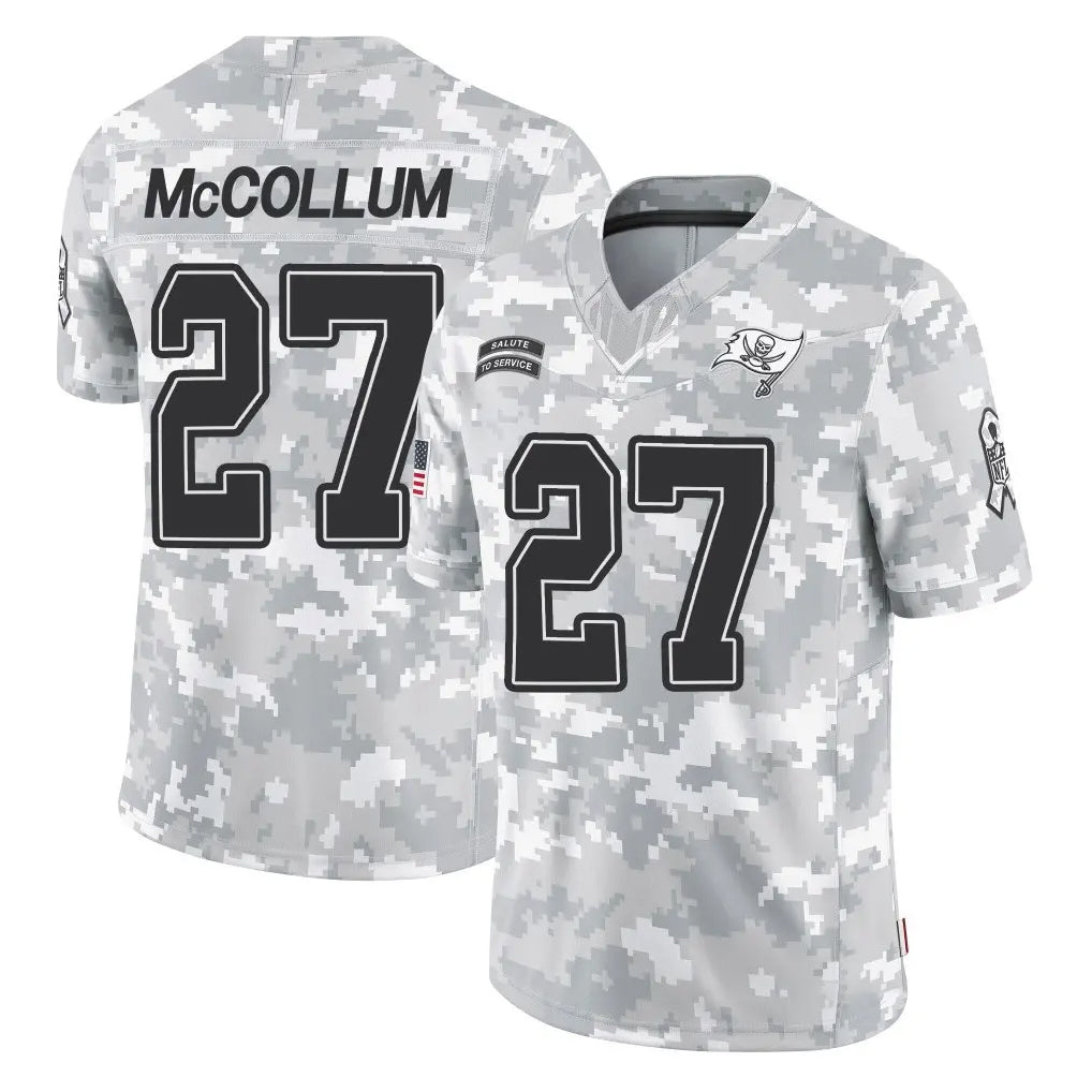 TB.Buccaneers #27 Zyon McCollum Player Arctic Camo Limited Salute To Service Home Game BALCE Stitched Jerseys