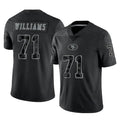 SF.49ers #71 Trent Williams Player Black Limited Reflective Home Game BALCE Stitched Jerseys