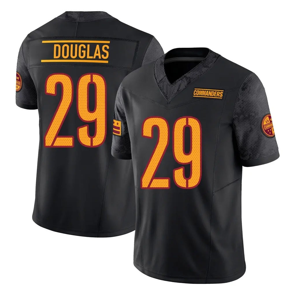 W.Commanders #29 Rasul Douglas Player Black Limited Vapor F.U.S.E. Home Game BALCE Stitched Jerseys