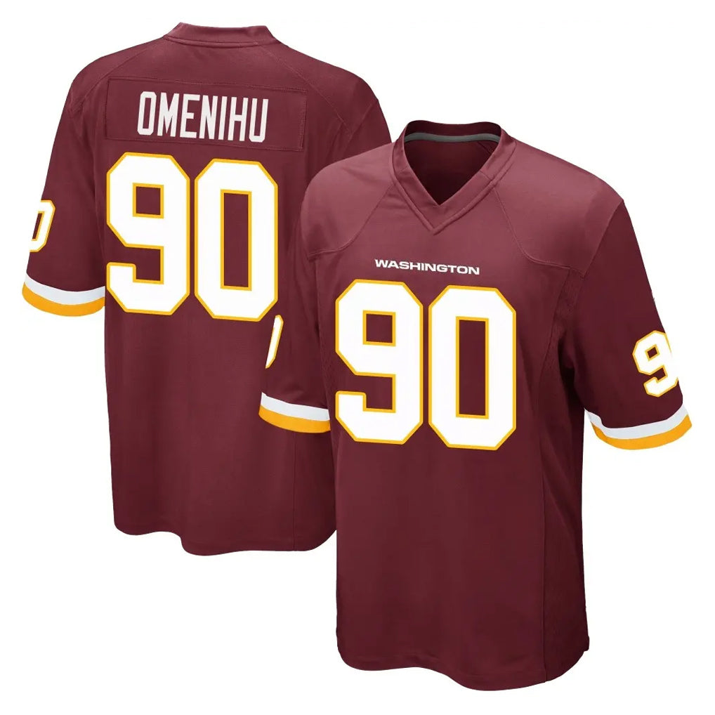 W.Commanders #90 Charles Omenihu Player Burgundy Team Color Home Game BALCE Stitched Jerseys