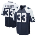 D.Cowboys #33 Javonte Williams Player Navy-White Alternate Home Game BALCE Stitched Jerseys