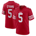 SF.49ers #5 Mike Evans Player Red Game Home BALCE Stitched Jerseys