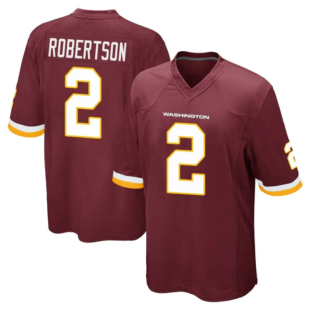 W.Commanders #2 Amik Robertson Player Burgundy Team Color Home Game BALCE Stitched Jerseys